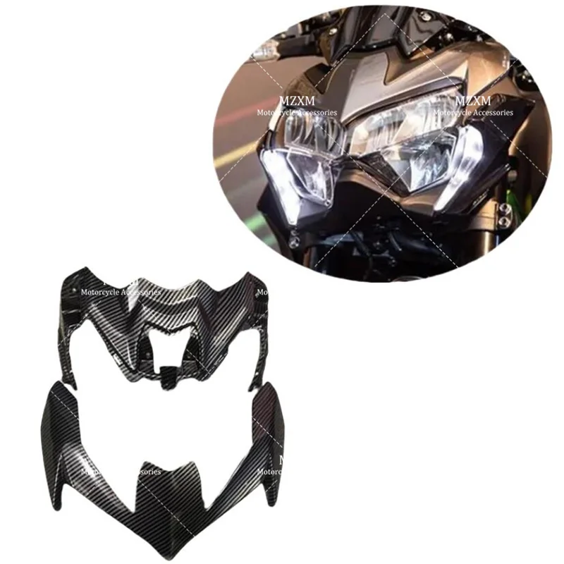 

Carbon fiber coating Front Upper Nose Headlight Fairing Cowls Cover Set Fit For KAWASAKI Z 900 Z900 2020 2021 2022 2023 2024