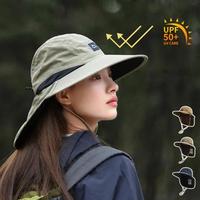 Unisex Summer Wide Brim Waterproof And Quick-drying Breathable Hats Visor Panama Outdoor Bucket Flap Sun Caps Hat Mesh Neck T4I6