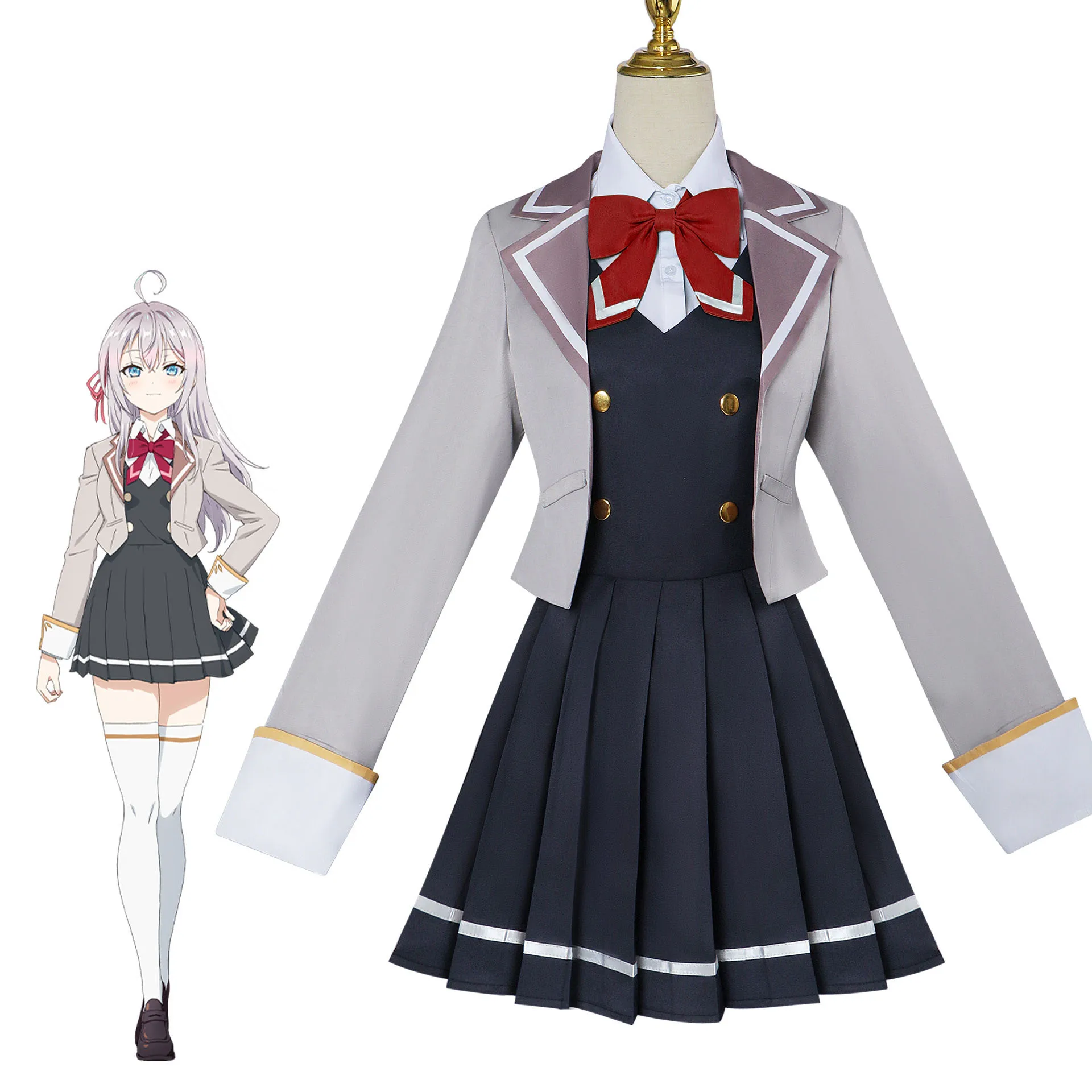 

Anime Alya Alisa Mikhailovna Kujou Cosplay Costume Wig Dress School Uniform Chisaki Sarashina Ayano Yuki Sayaka Clothes