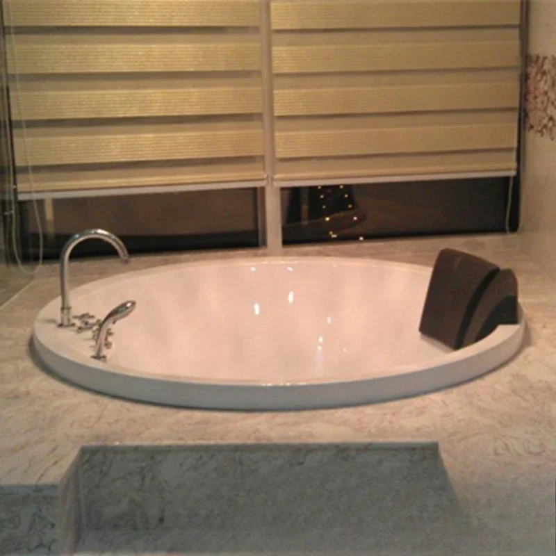 Acrylic Recessed Massage Surf Round Double Bath Modern Independent