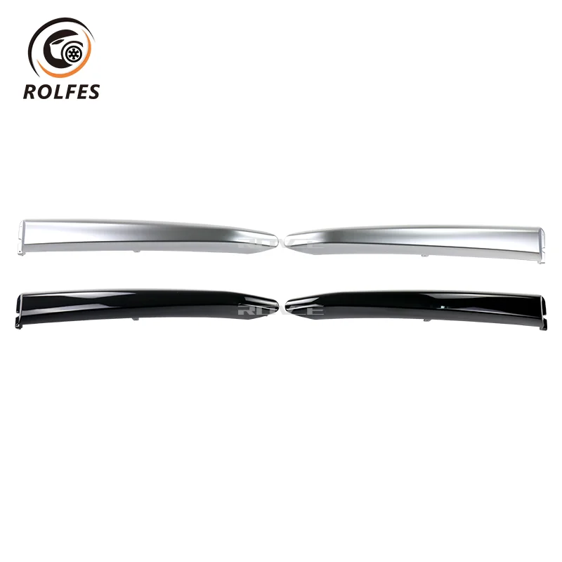 ROLFES Black/Satin Nickel Car Front Bumper Strip Trim For Jaguar F-Pace Auto Exterior Decoration Accessorie