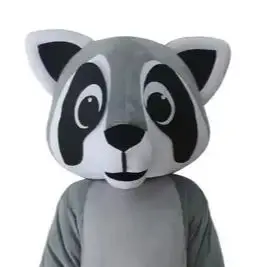 

Grey Raccoon Mascot Costume Cartoon Animal Walking fancy Clothes Halloween Christmas Carnival Party accessories