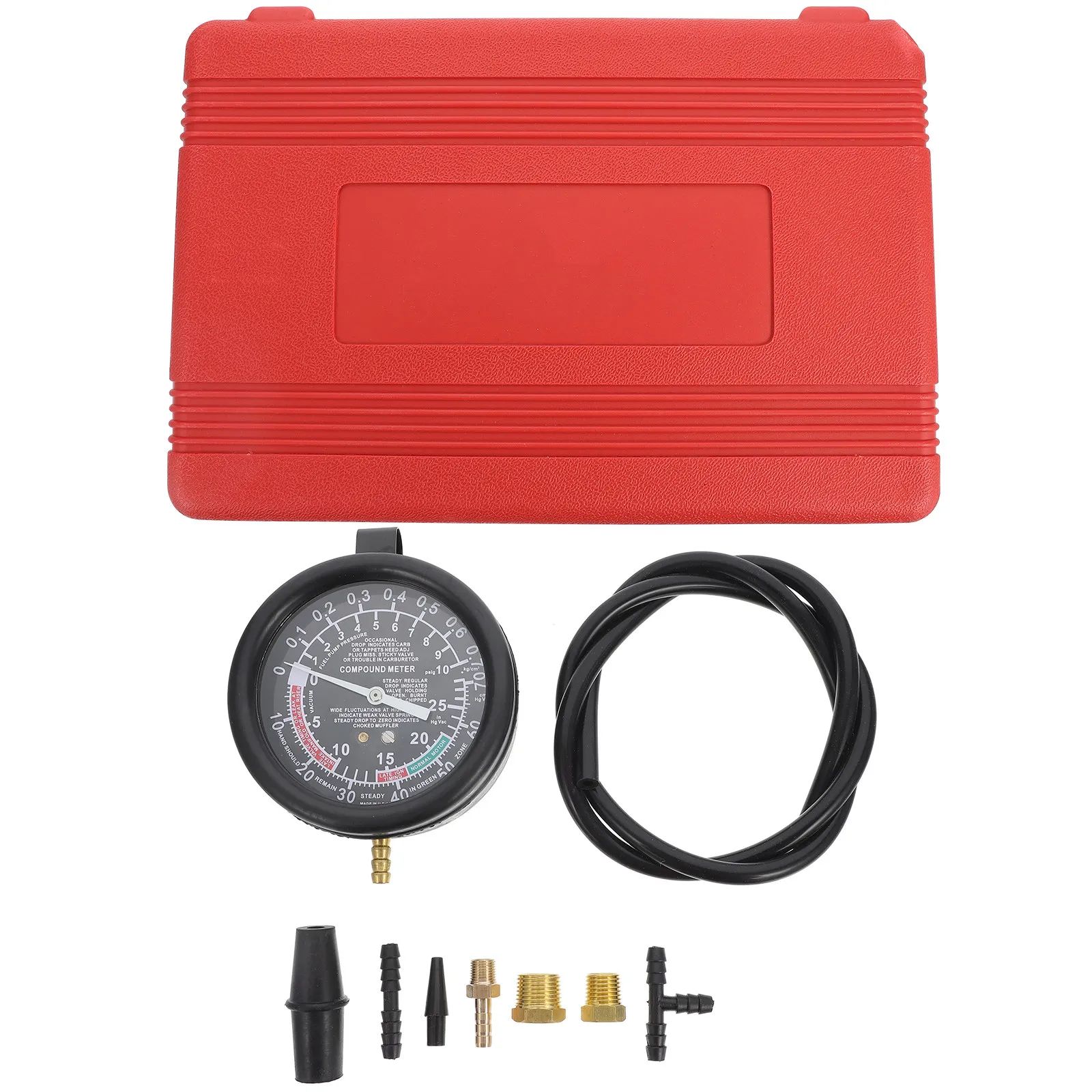 

1Set Professional Dual-Scale Vacuum Pressure Gauge for Car Exhaust Catalytic Converter Blockage Test Auto Maintenance Repair