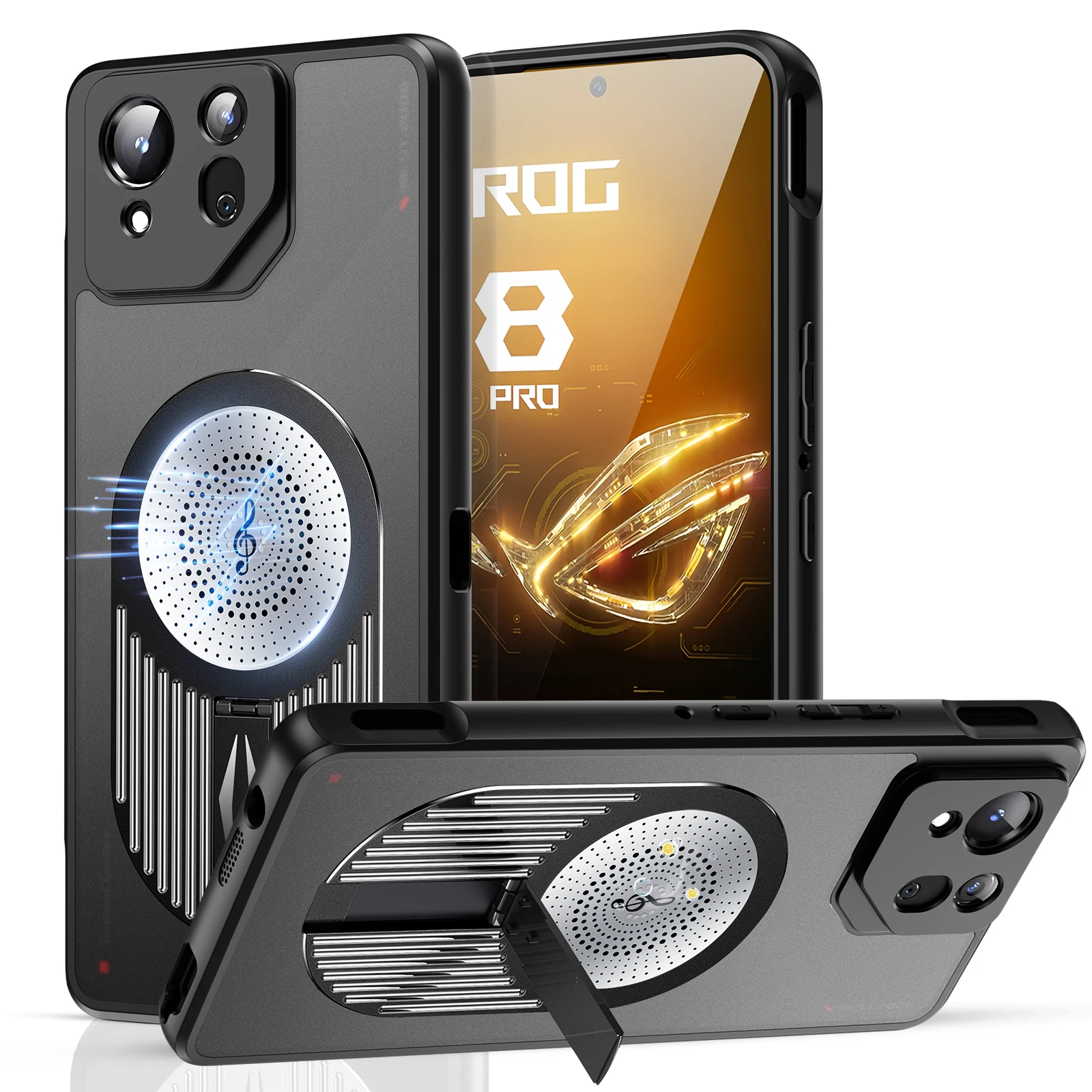 Aromatherapy Heat Dissipation Case for ASUS ROG Phone 8 Pro ROG 7 ROG6 Lens Camera Protect Magnetic Bracket PC Translucency Case