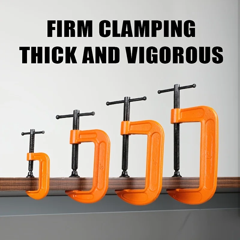 

Hot Sale 1”2" 3" 4" 5" Portable Mounting Heavy-Duty Thickened Adjustable Woodworking Cast Steel C Type G-shaped Clip Clamp