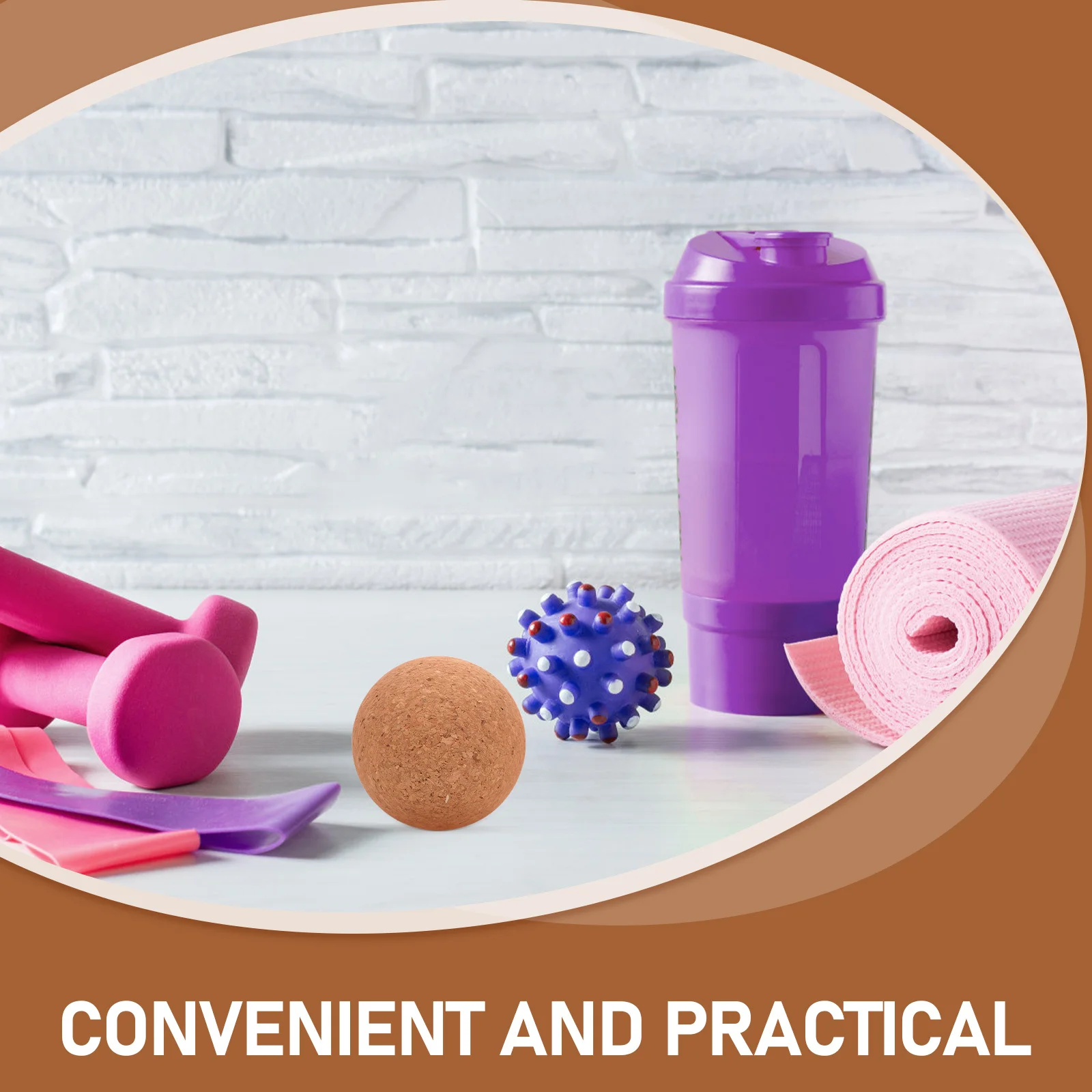 

Fitness Cork Massage Ball Yoga Roller for Back Neck Waist Muscle Relaxation Deep Tissue Massage Ball Yoga Roller