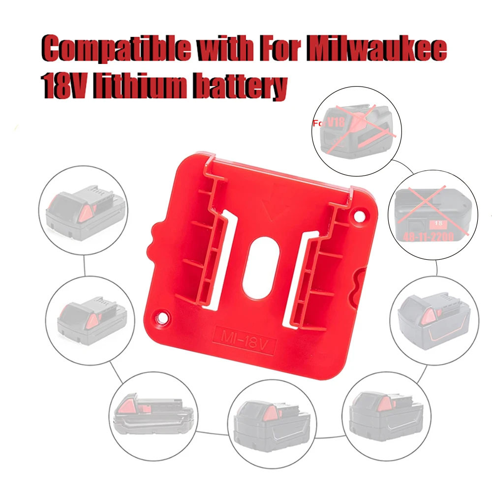 Power Tools Lithium Battery Holder Storage Fixed Bracket Installation Base Display Rack For Milwaukee For M18 18V Li-ion Battery