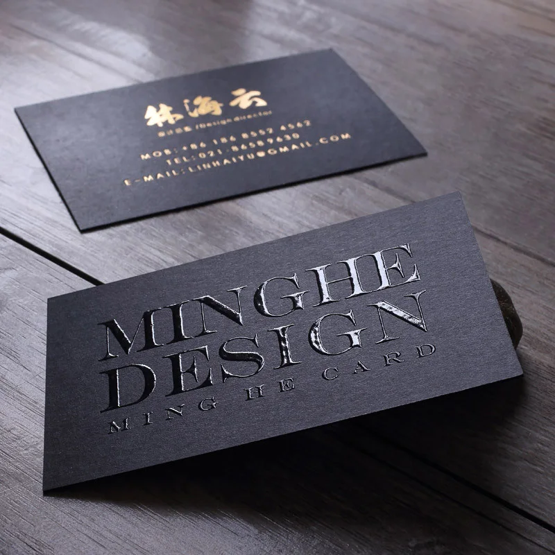 20 0.Zhang. high quality custom luxury spot matte black and business cards