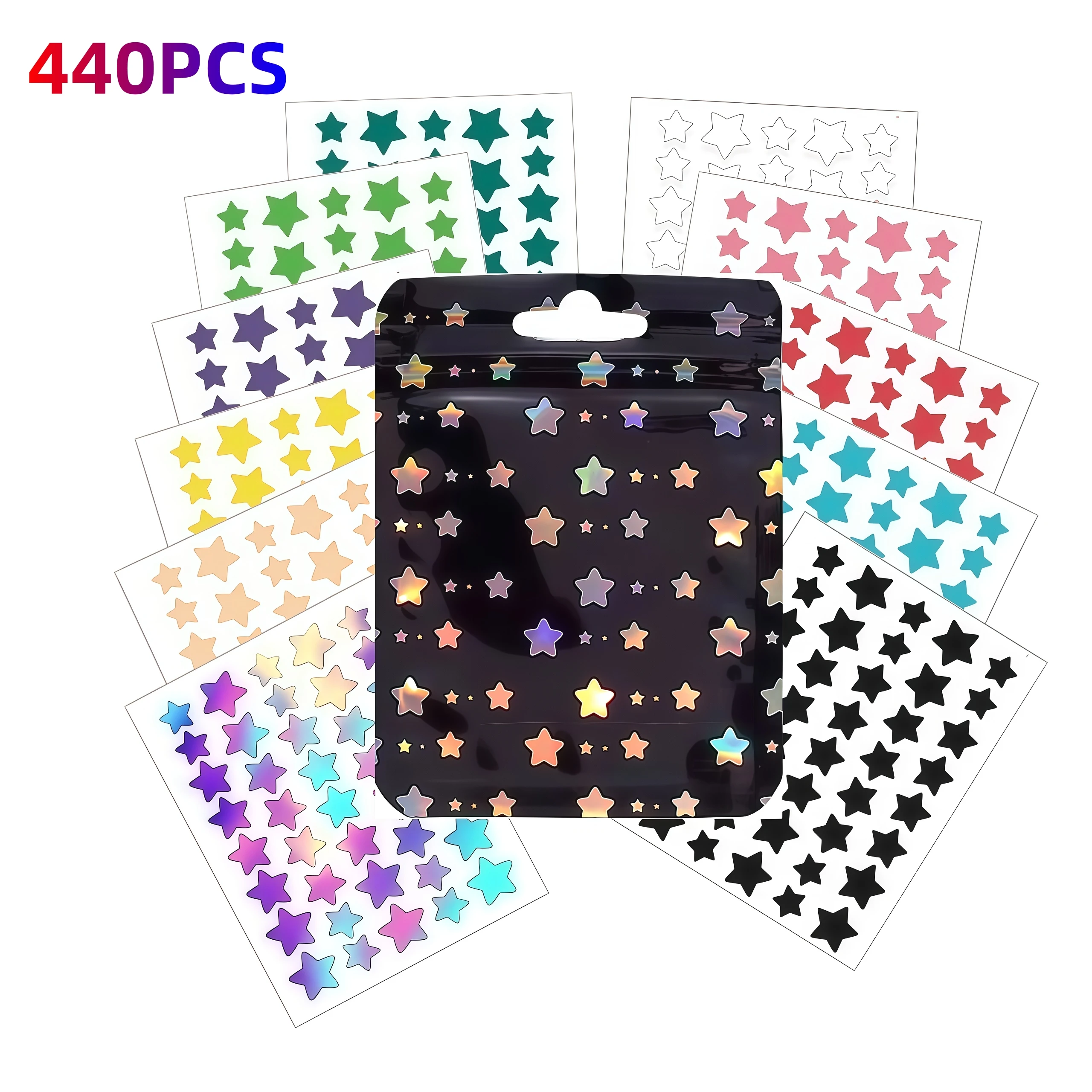 440-1760PCS Mixed 11 Colors Star Zit Patches Hydrocolloid Invisible Acne Stickers Gentle For Sensitive Skin Face Care