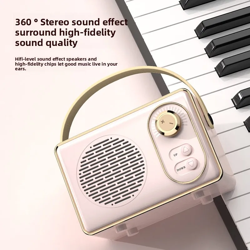 Mini Retro-Style Bluetooth Speaker: Instagram-Featured, Portable & Wireless Outdoor Speaker