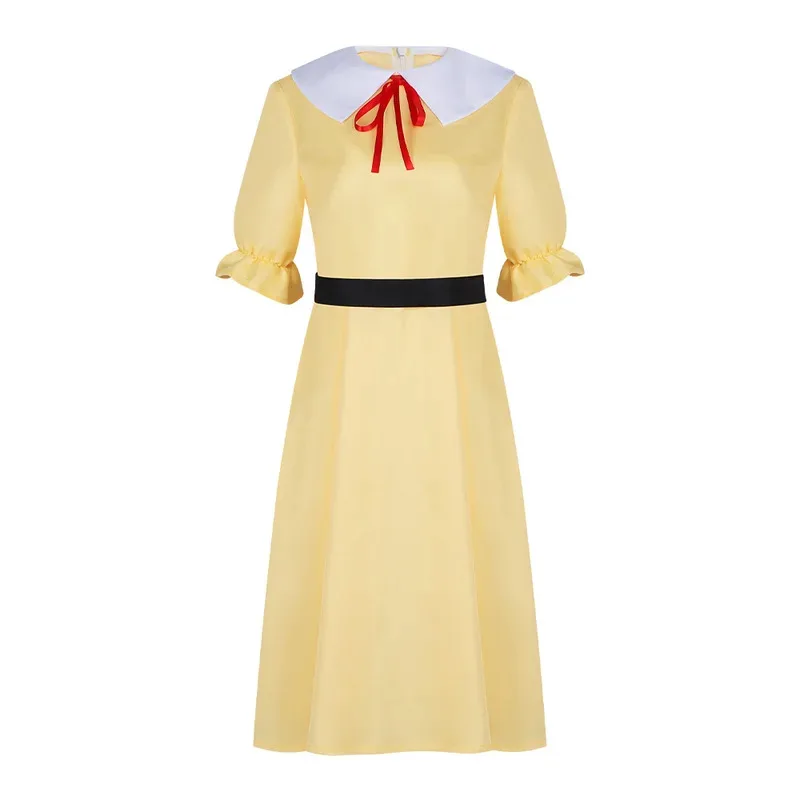 

2026 Etoile Fujiko Cosplay Kawaii JK School Uniform Pale Yellow Long Skirt Bow Lolita Halloweena;3,v'5.t;8,