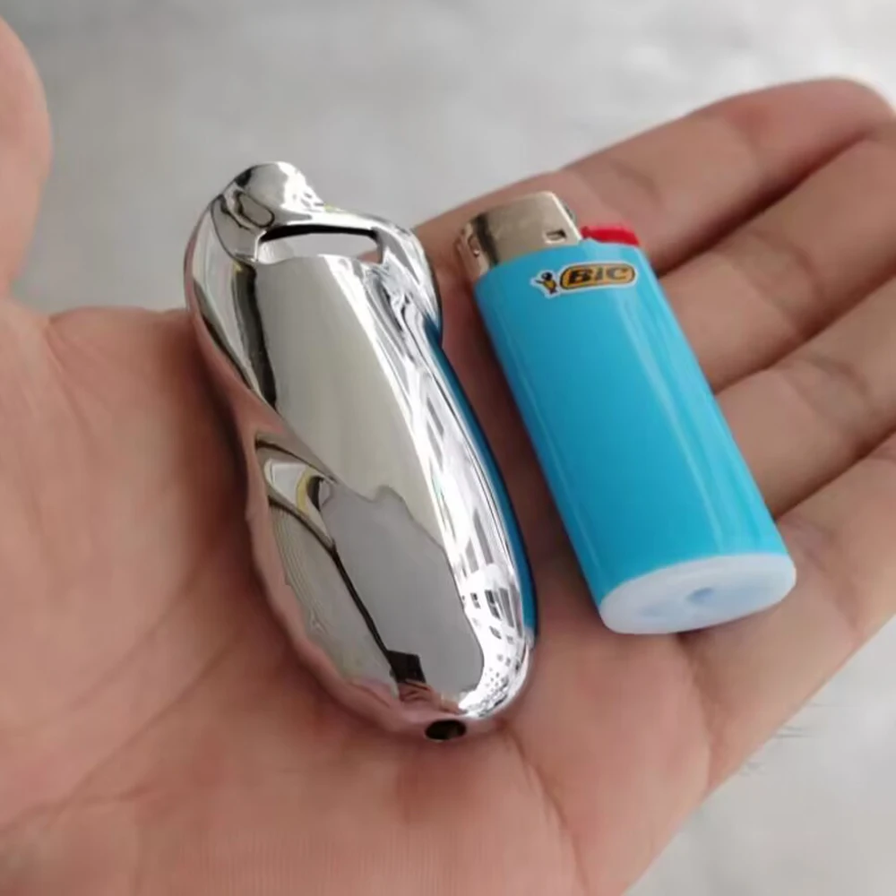 Fashion Metal Ice Mirror Lighter Case Cover Holder For Bic Mini Lighters Sleeve Comfortable Grasp Lighter Holder Shell Type J5