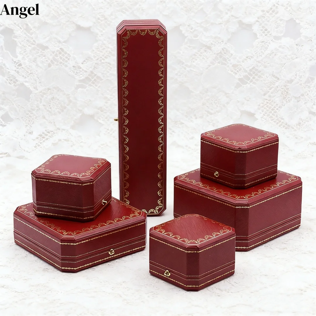 Golden Lace Octagonal Snap Button Jewelry Box Jewelry Storage Box Ring Box Bracelet Box Jewelry Packaging Box