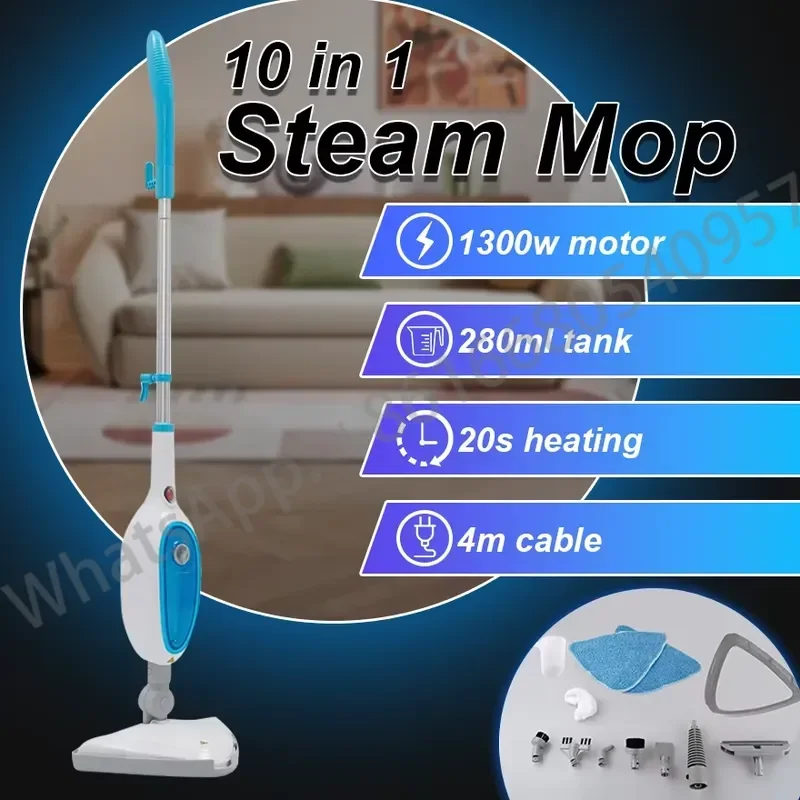 High Temperature 1300W Steam Cleaner Portable Electric High Pressure Handheld Steam Mop for Floor Carpet Kitchen - view 3