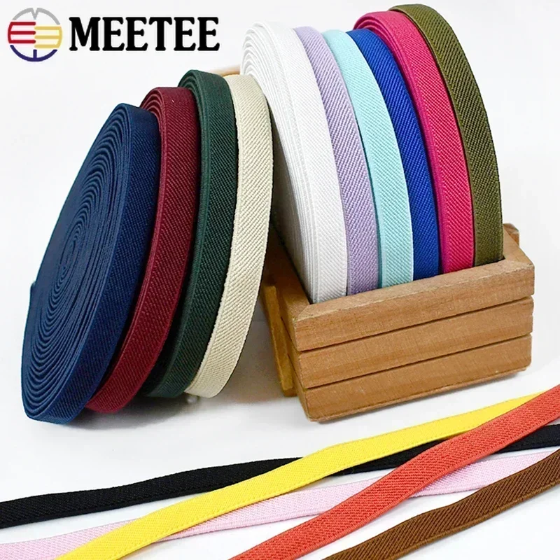 2/5M 10mm Sewing Elastic Band for Bra Soft Skin Underwear Rubber Bands Pants Skirts Webbing Ribbon Bias Binding Tapes