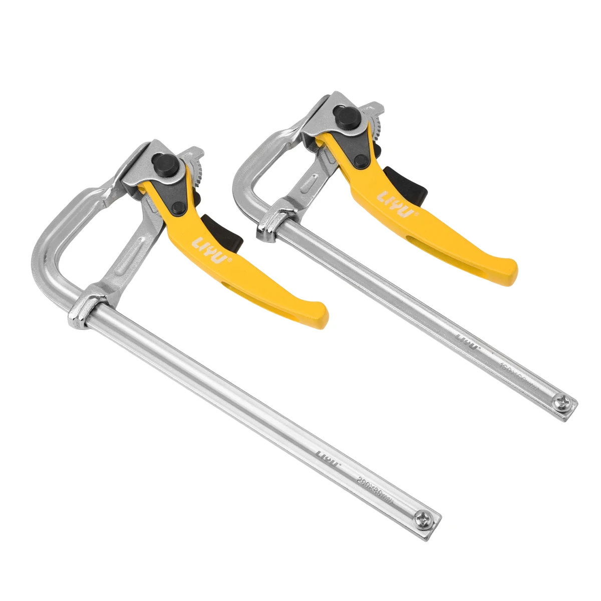 Industrial Grade Ratchet F Clamp, Heavy-Duty Quick Release F Type Clamp for Woodworking, High Strength Fixing Clamping Tool