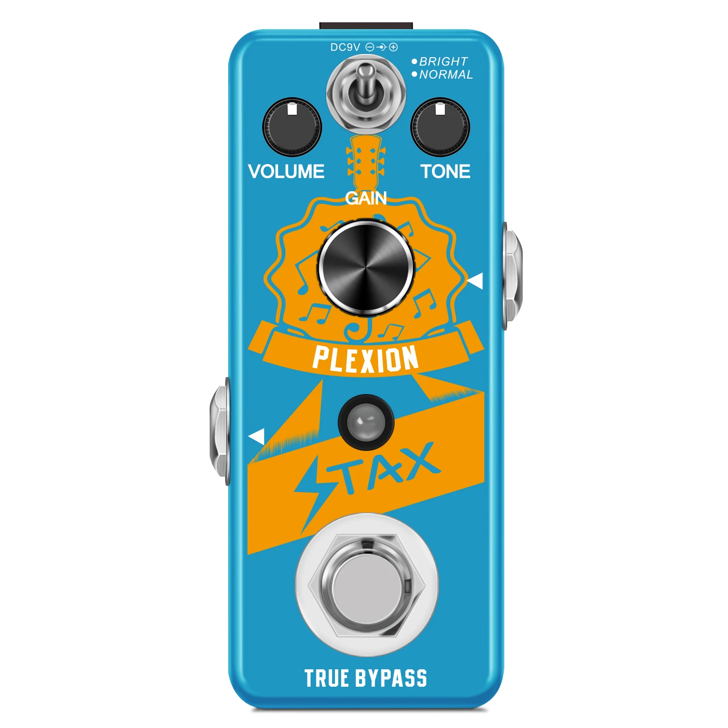 

Stax Distortion Pedal Plexion Effect Pedal for Guitar Bass Distortion Pedal with Bright Normal Modes True Bypass LEF-324