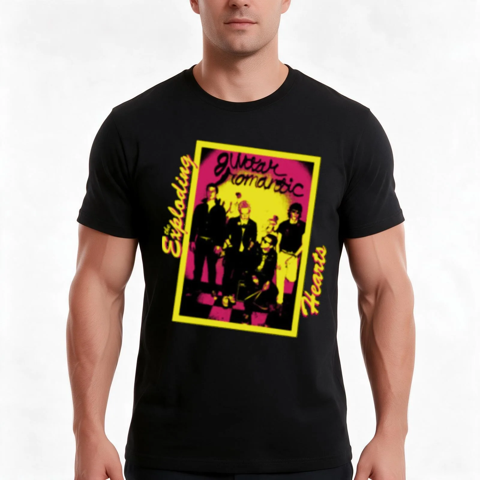 Exploding Hearts T-Shirt Summer Casual Cotton Tee Oversized Streetwear Tops Vintage Graphic Print Loose Fit Short Sleeve
