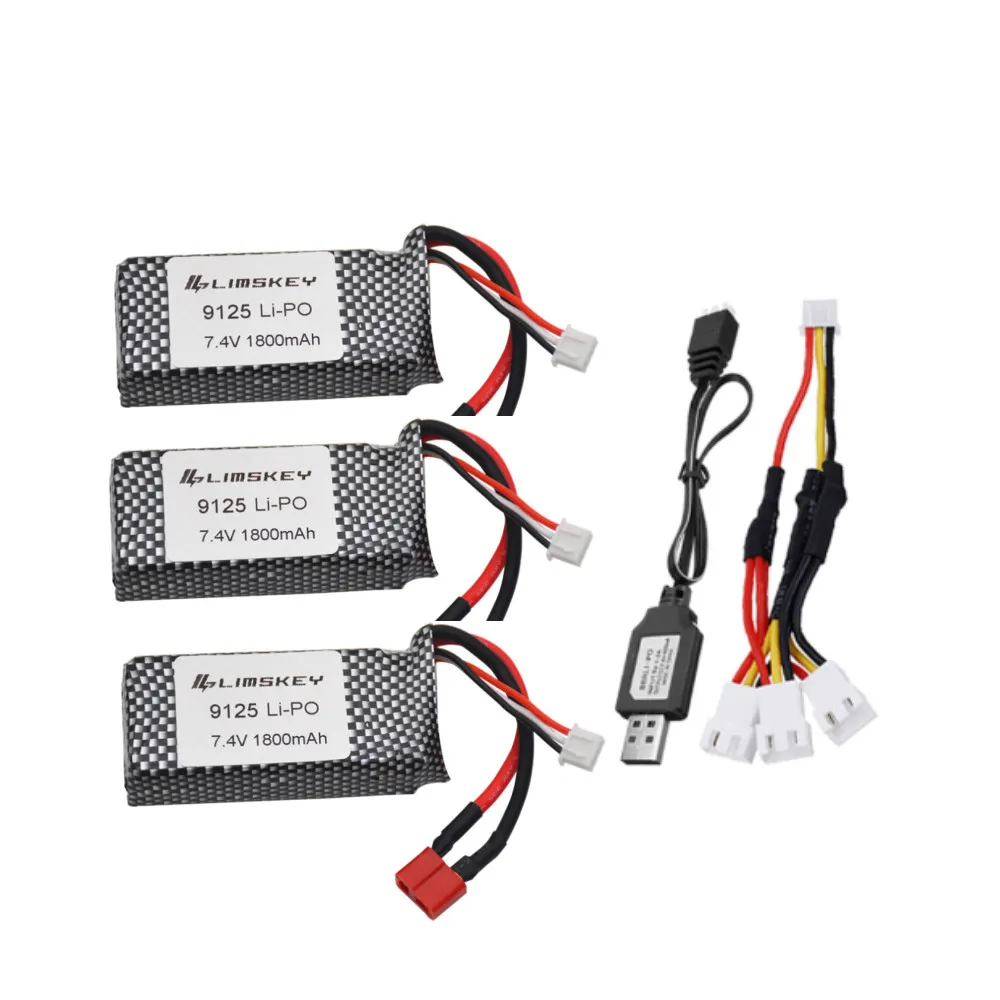 7.4v 1800mAh Lipo Battery For 9125 Remote Control Rc Car Spare Parts Upgrade to 3600mAh 9125 battery