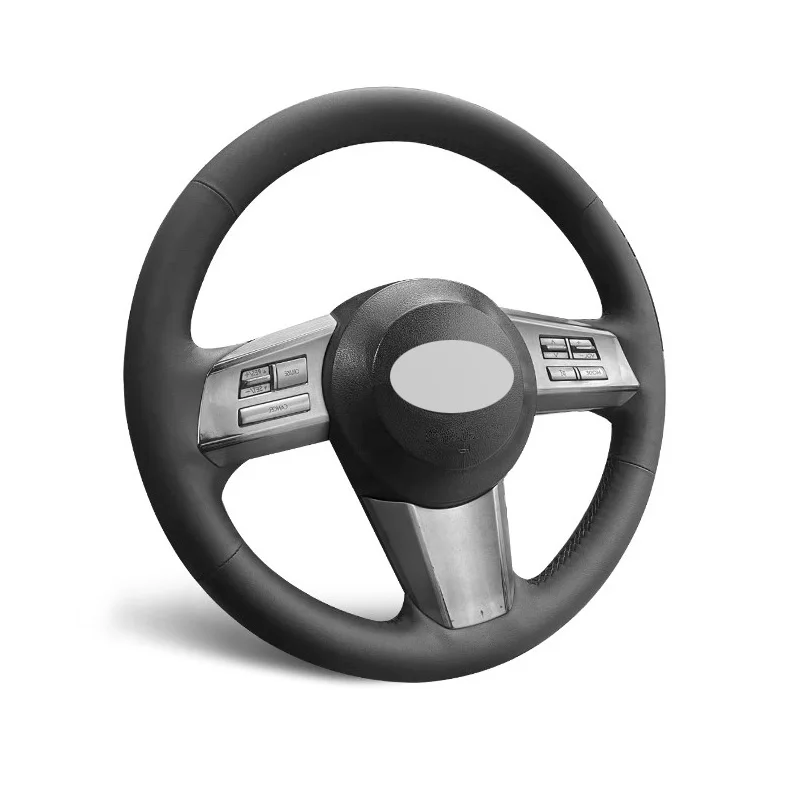 Genuine Leather Suede Steering Wheel Cover Wrap Black Thread High Quality Car Accessoires Specifically for SUBARU LEGACY OUTBACK