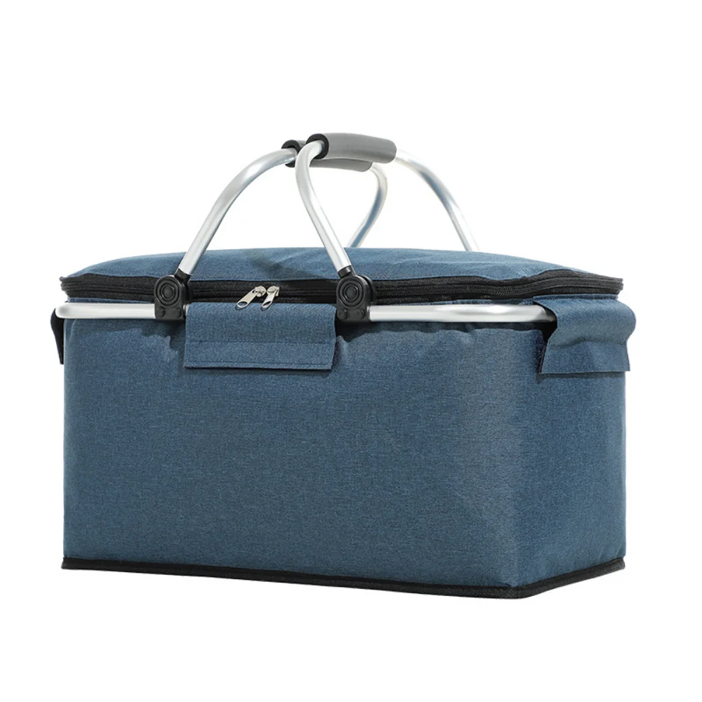 

Collapsible Insulated Picnic Basket, Cooler Bag, Grocery, Storage Basket for Picnic, Food Delivery, Take Out, 18L, 36L