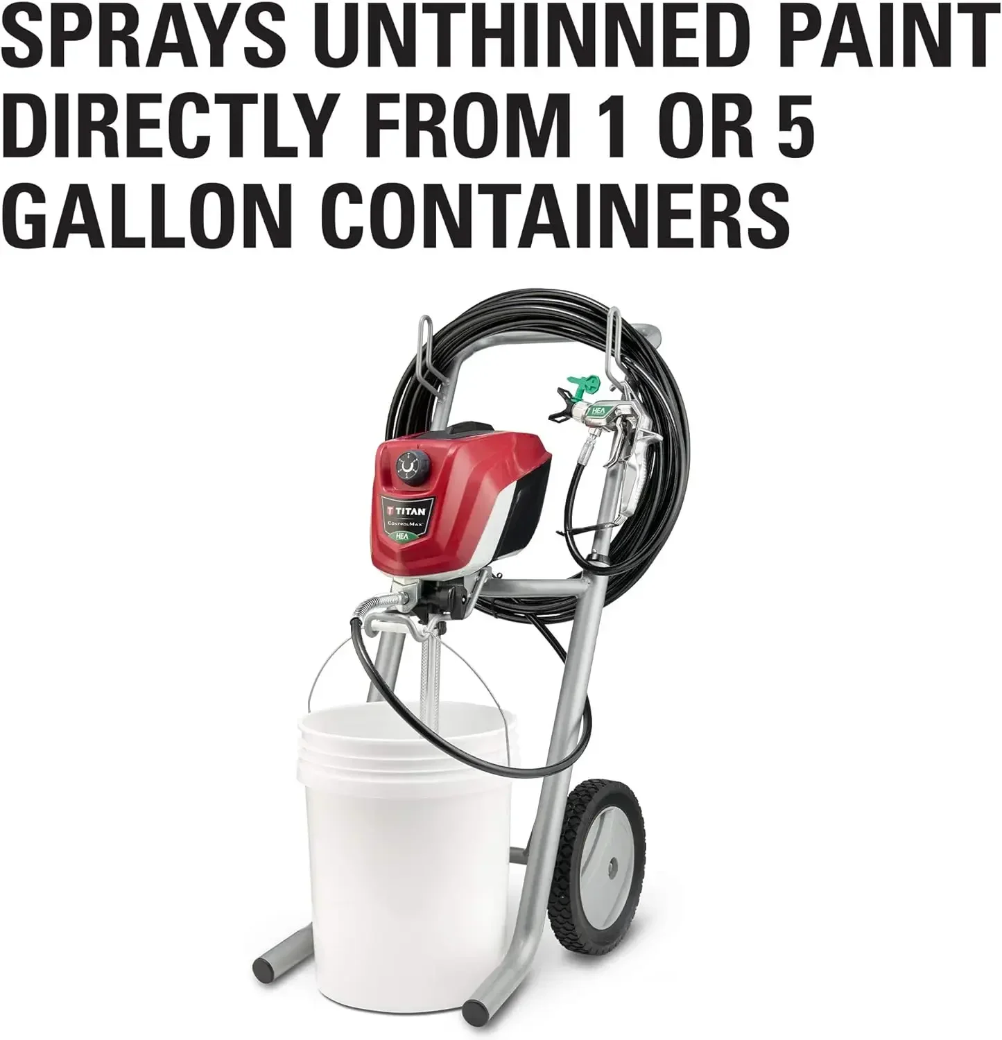 1900 PRO High Efficiency Airless Paint Sprayer, HEA Technology Decreases Overspray By Up To 55% While Delivering Softer Spray