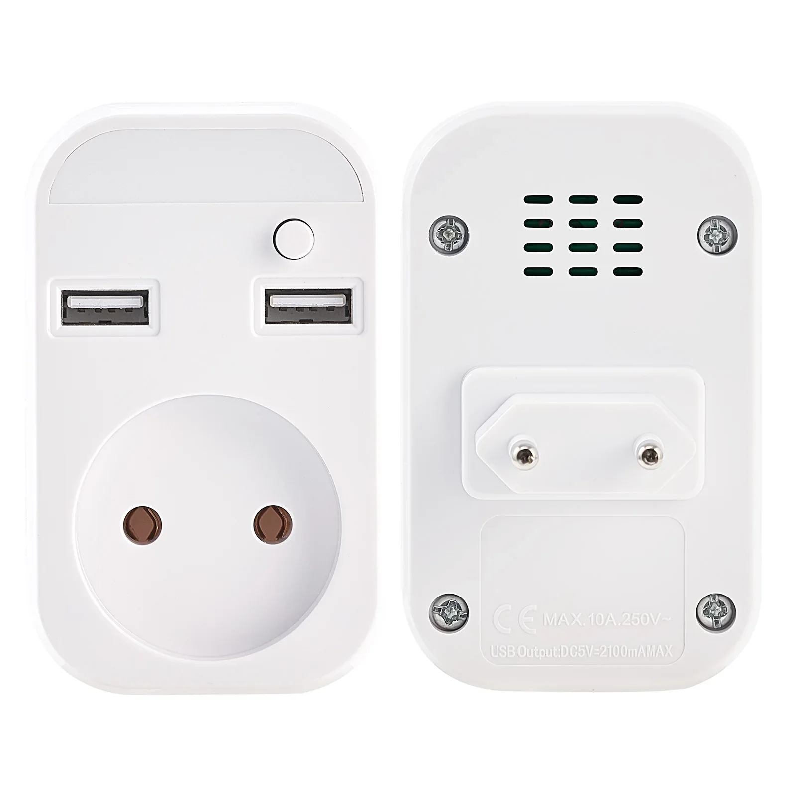 Wall USB Plug Adapter Double Socket Night Light For Phone Charge Double USB Port 5V 2A Electrique Outlet  Z1-10