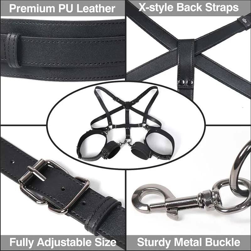 SM Adult Sex Toy Backhand Binding Apertural Plug Anal Hook Bondage Toys Bdsm Kit Slave Bondage Handcuff Couple Bundle Game 18+ - Image 2