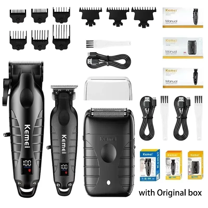 Kemei KM-2290 KM-2293 KM-T95 Electric Shaver Hair Trimmers With LCD Display Men's Hair Clipper New Professional Cutting Machine