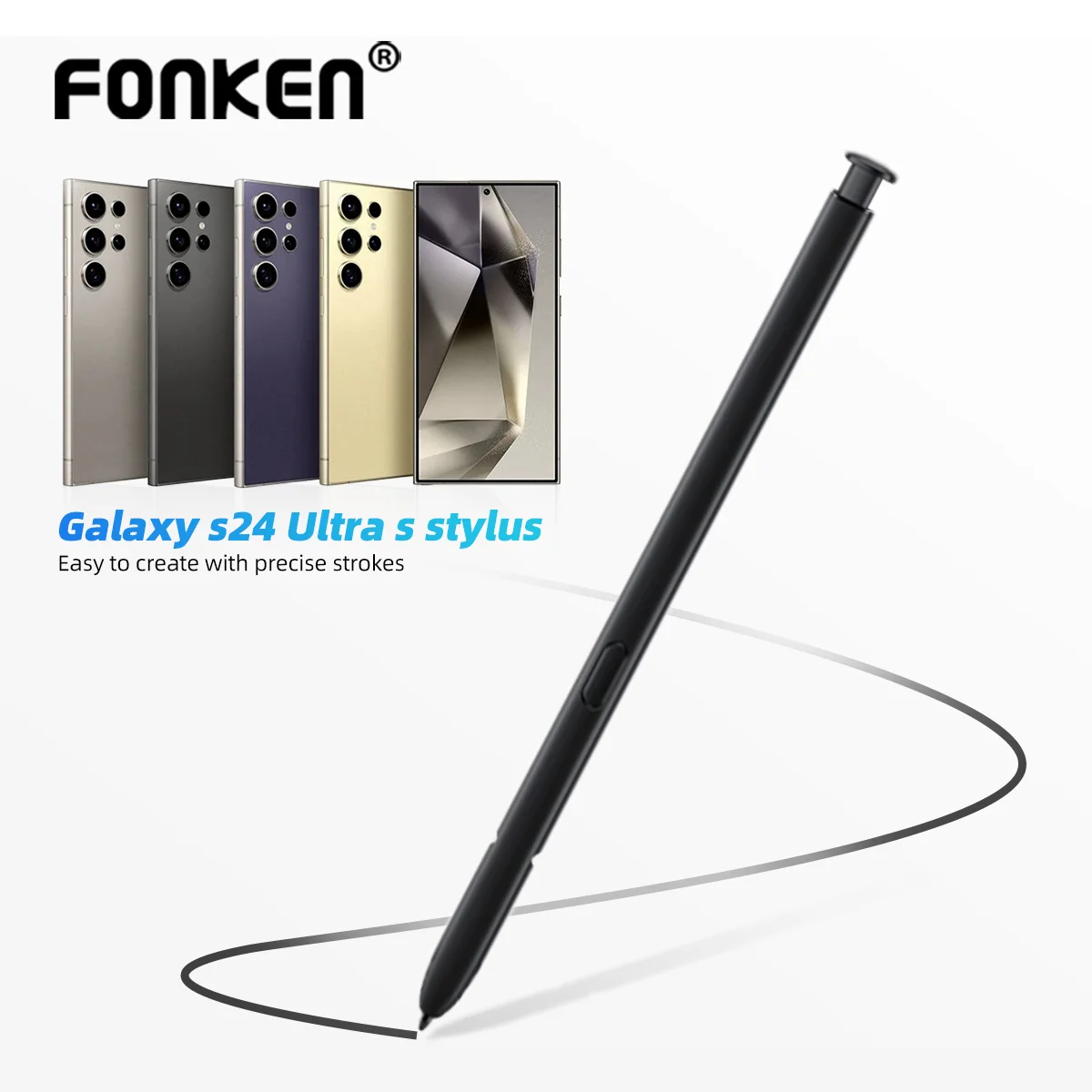 Touch Screen Pen Stylus Replacement without Bluetooth-Compatible S Pen Stylus Touch Screen Pen SPen For Samsung Galaxy S24 Ultra