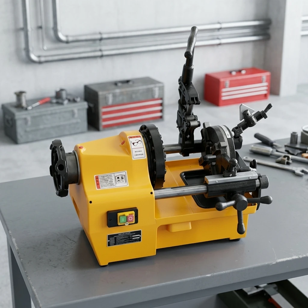 Electric Pipe Threading Machine Portable Heavy Duty Steel Galvanized Pipe Threader For Construction Plumbing