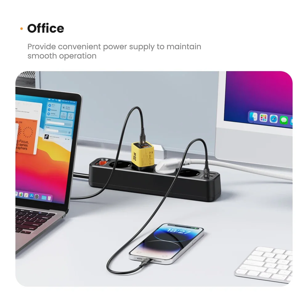 EUプラグ付き電源タップ,4つのUSB出力を備えた4つのコンセント,1.5mコード,電気ソケット,pd,33w,急速充電,サージ保護,4000w