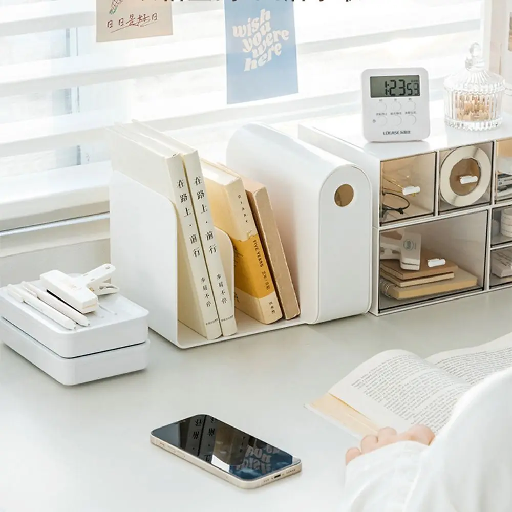 غلاف بلاستيكي منفصل بسيط مع أدراج منظم قرطاسية سعة كبيرة لسطح المكتب ورف كتب مضاد للانزلاق #3