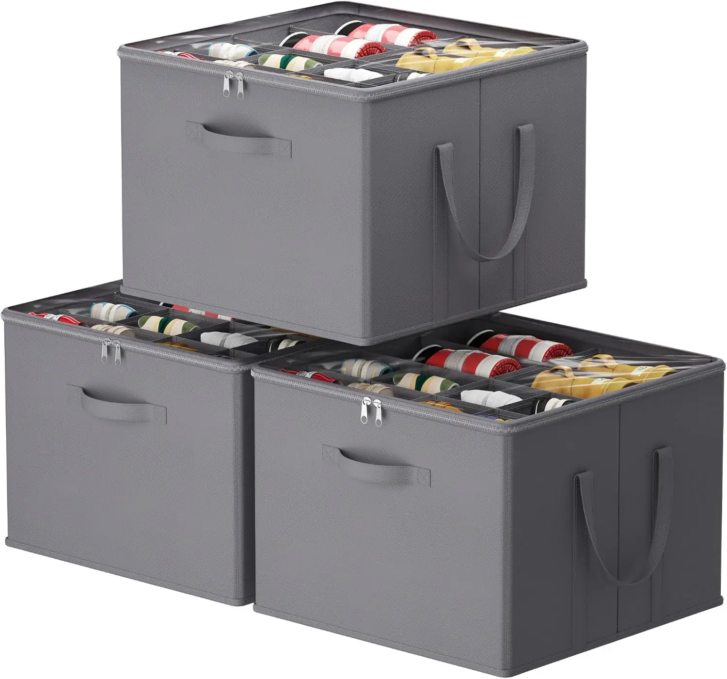 

Складная коробка для хранения обуви с прозрачной крышкой, вмещает 12–16 пар, 3 упаковки серого цвета для ботинок и кроссовок