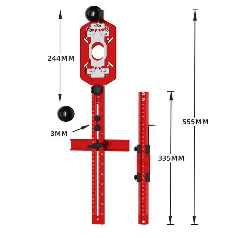 Imagem -06 - Multifuncional Router Base Plate Bracket Carpinteiro Slotting Can Milling 80cm Rodada Borda de Corte Carpintaria Faça Você Mesmo Tools em 1