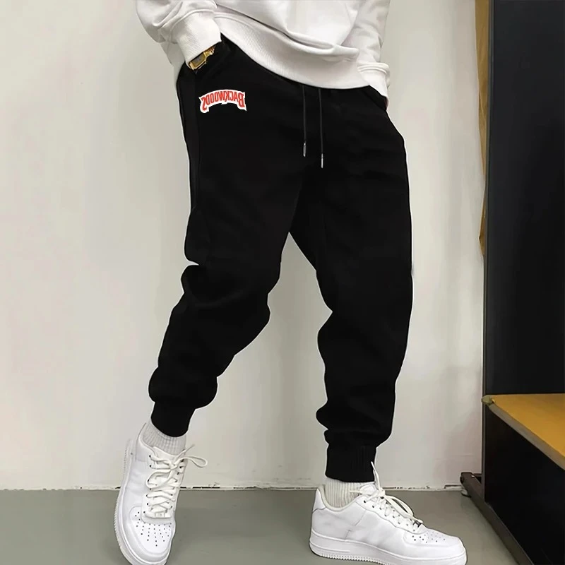 

Autumn Urban Casual Sports Jogger Pants High Grade Male Home Outdoor Fashion Drawstring Trouser Winter Warm Comfort Sweatpants