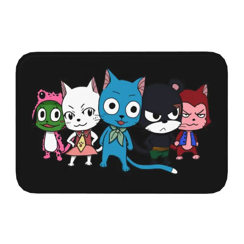 Funny Fairy Tail Cats Front Door Floor Entrance Mat Indoor cartoon Bathroom Kitchen Doormat Bedroom Carpet Rug