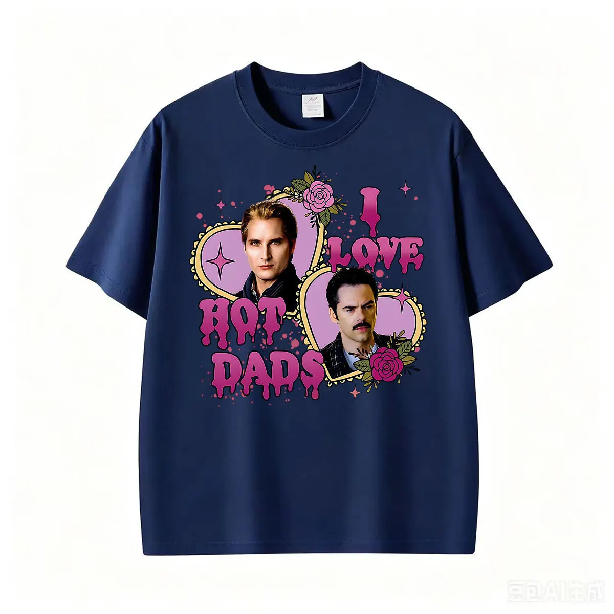 I Love Hot Dads Charlie Swan & Carlisle Cullen Funny Twilight Movie Fans T Shirts Men Women Fashion Casual Short Sleeve T-shirts