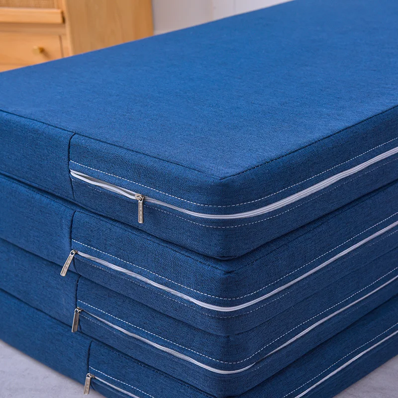 Thickened four fold sponge nap mattress for lazy students, office tatami mattress for nap time Ground floor artifact image 5