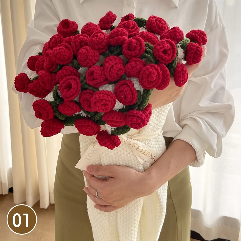 80/110 سنتيمتر الكروشيه باقة الورد بطانية المنتج النهائي اليد محبوك زهرة باقة البطانيات ديكور المنزل أريكة تتحول لسرير رمي بطانية