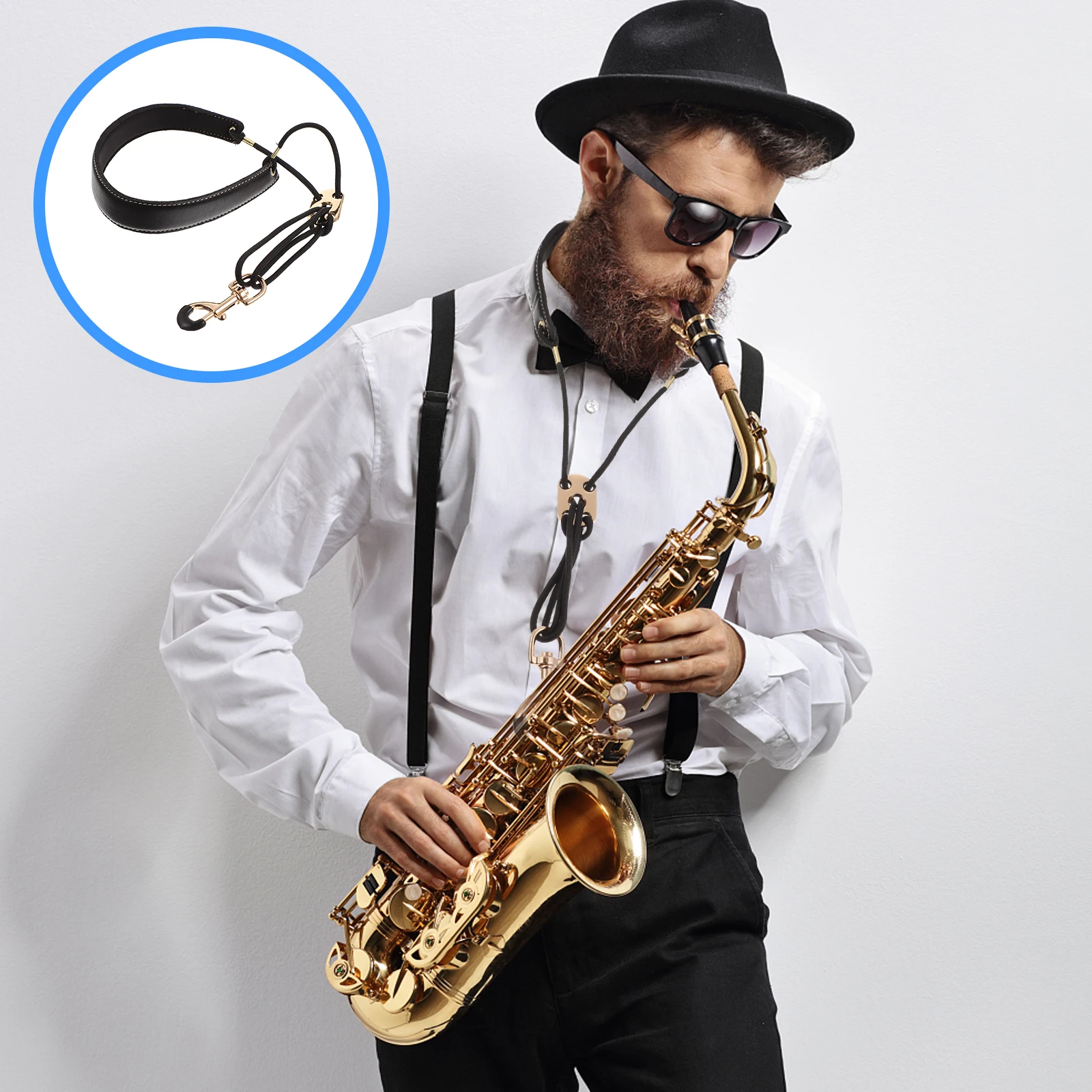 

2 Pcs Saxophone Strap Tool Portable Hanging Belt Fixing Compound Cotton Universal Neck Harness
