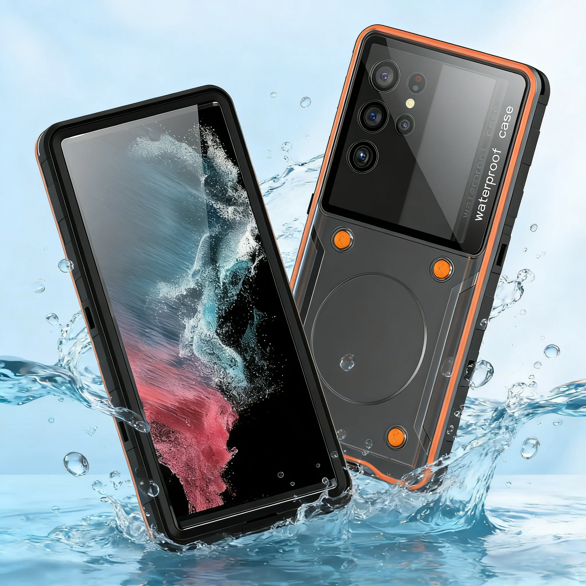 Geeignet für iPhone/Samsung/Huawei/Google/Moto 6,9-Zoll universelle wasserdichte Handyhülle für Unterwasserfotografie und Schwimmen.