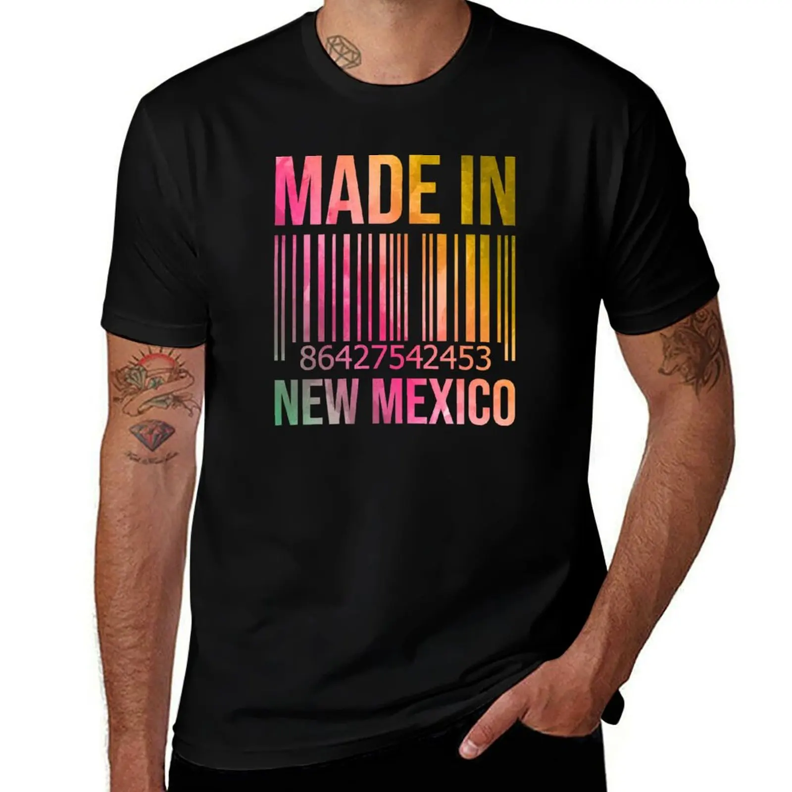 

Made in New Mexico in Watercolor T-Shirt aesthetic clothes animal prinfor boys Funny t-shirt essential t shirt clothes for men