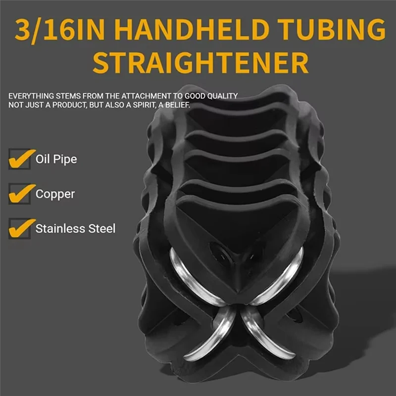 B50C Universal Handheld Tubing Straightening Tool For Bent Tubing- Black Pipe Straightening Tool For Automotive Repair