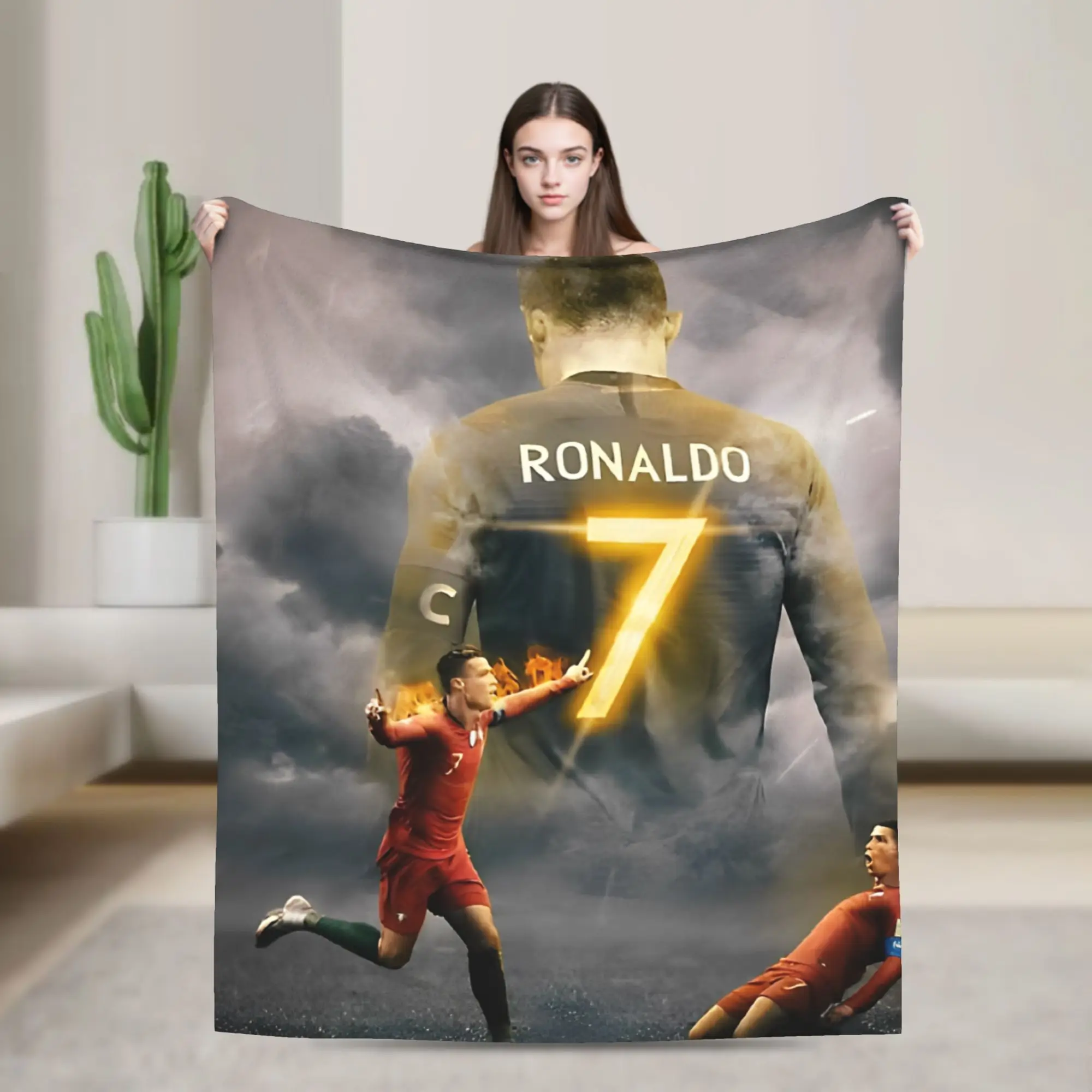 

Футбольное одеяло C Ronaldos, флисовое футбольное супер мягкое одеяло для кровати, спальни, одеяло