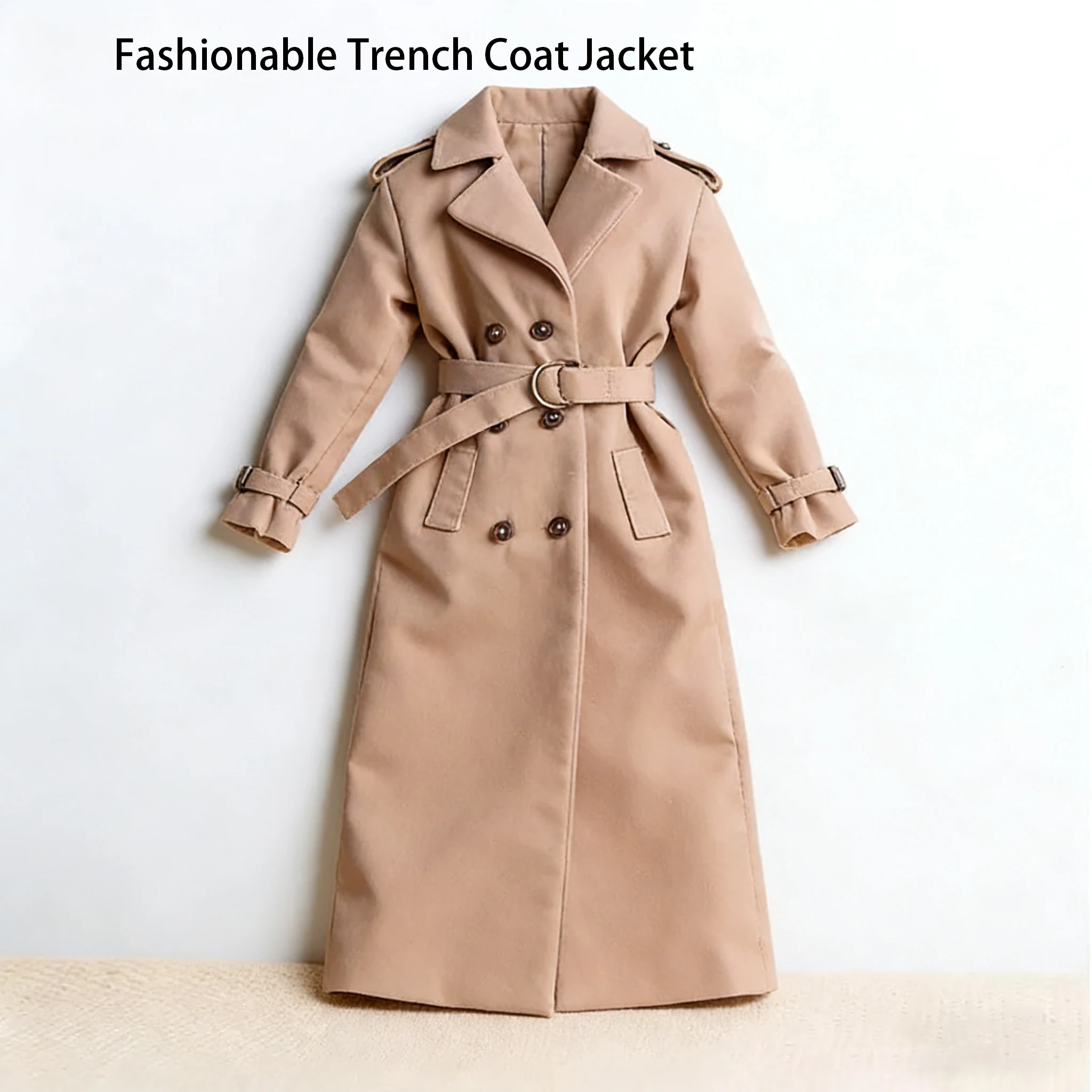 Unique Design Classic Popular Series Trench Coat Jacket Fashion Workwear Set For 1/6 Babi Supermodel Doll Clothes Accessories