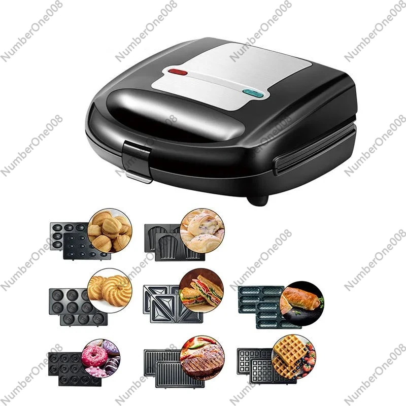 Sandwich machine eight in one detachable breakfast machine cake nut donut waffle maker