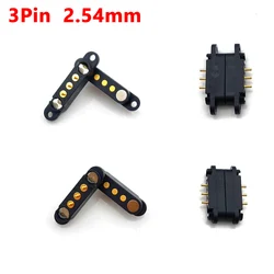 1Pair 3Pin 2pin with ears Waterproof Magnetic Pogo Pin Connector Pogopin Male Female 2.54mm 2.8mm Spring Loaded DC Power Socket