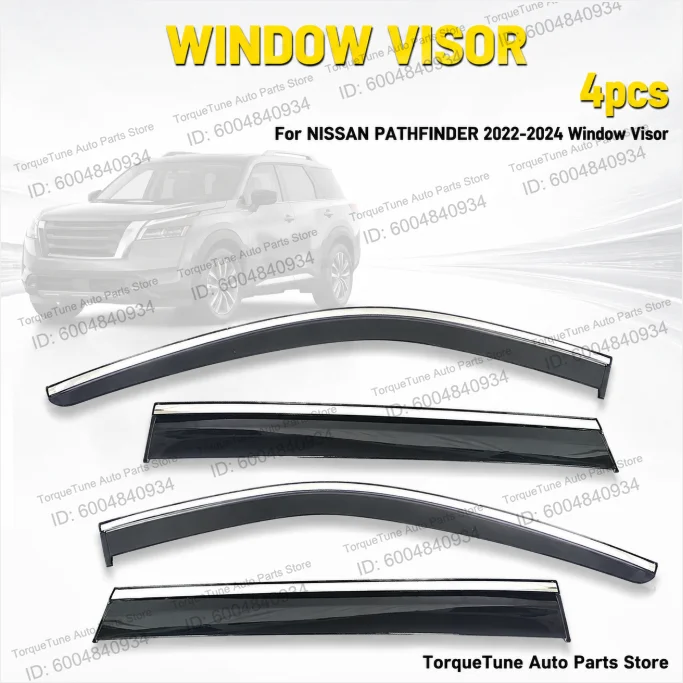 Premium In Channel Easy Installation Window Visor Wind Deflector For NISSAN PATHFINDER 2022-2024 Direct Fit Rain Guards