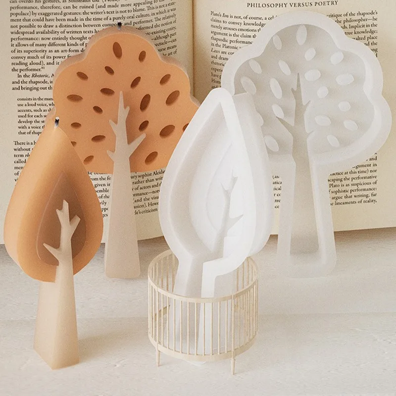 

3D Tree Candle Silicone Mold Cute Big Tree Aromatherapy Gypsum Resin Soap Making Molds Home Handicraft Making Tools DIY Gifts